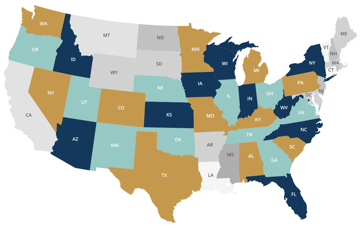 Gessel and Associates-Map of States